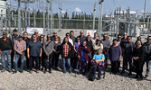 Bearskin Lake, Wataynikaneyap Power, Opiikapawiin Services, government, and other stakeholders celebrate Bearskin Lake First Nation’s recent connection to the provincial power grid. Photo courtesy of Wataynikaneyap Power