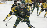 The Sioux Lookout Bombers in action at the Hangar against the Red Lake Miners on March 12.     Tim Brody / Bulletin Photos