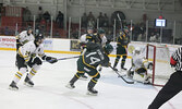  The Sioux Lookout Bombers in action against the visiting Red Lake Miners. The Bombers won the game 8-4.    Tim Brody / Bulletin Photo