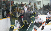 Bombers Forward Owen Riffel in action in Game 4 of the SIJHL Finals.    Tim Brody / Bulletin Photo