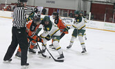 The Sioux Lookout Bombers in action against the Kam River Fighting Walleye on Dec. 21 at the Hangar (Sioux Lookout Memorial Arena). The Bombers skated away with the 3-2 win. Tim Brody / Bulletin Photo