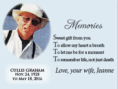 Memories & Celebrations of Life:  In Memoriam Cullis Graham