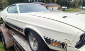 An original 1973 Mustang Mach1 isn’t something you find parked in a shed every day. Andrew Wallace hopes to have it up and running before starting work on the body and paint.      Mike Lawrence/Bulletin Photos