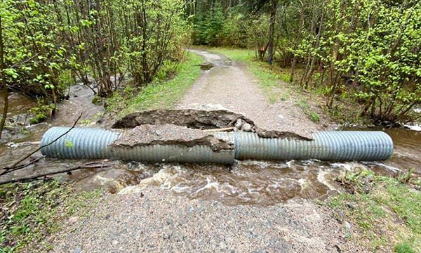 Washouts lead to temporary closure of Cedar Bay multi-use trail