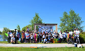 Approximately 80 people participated in the five kilometre colour run. - Jesse Bonello / Bulletin Photos