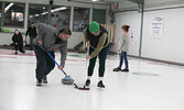 Curlers take part in a mini fun spiel on Feb. 24 at the Sioux Lookout Golf and Curling Club during Curling Day in Canada celebrations.    Tim Brody / Bulletin Photo