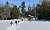 An estimated 300 – 400 people visited the Cozy Cabin on the Cedar Bay lakeshore on March 29 for this year’s Easter Egg Hunt. This was the 9th year the event has been held.    Tim Brody / Bulletin Photo