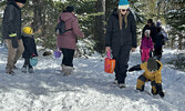 An estimated 300 – 400 people visited the Cozy Cabin on the Cedar Bay lakeshore on March 29 for this year’s Easter Egg Hunt. This was the 9th year the event has been held.    Tim Brody / Bulletin Photo