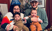 Jessica Crawford (left) and Jory King (right) with their twin boys Atticus and Lincoln.   Maria Kirton / Submitted Photo