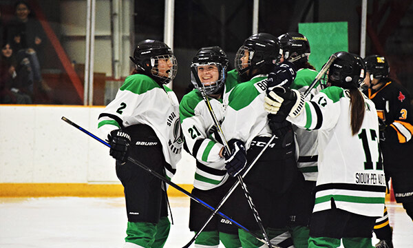 Girl’s hockey team shows Warrior mentality during playoff matchup against Muskies