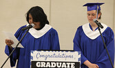 Dakota Koostachin and Emily Barrett  - Valedictorians   Tim Brody / Bulletin Photo