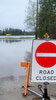 The east end of Ethel Street at Fourth Avenue, as seen from Fourth. High water has forced the closure of this section of roadway, along with several other areas throughout the Municipality.   Mike Lawrence/Bulletin Photo