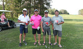 The third place Mitchagoomies team. From left: Dave Kulchyski, Mitch Wills, Luc Beaulne, and Jamie Wisnoski.     Tim Brody / Bulletin Photo