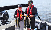 Jennifer Sitar (left) and Brendan Sitar with their day one catches in the 2019 Sioux Lookout Walleye Weekend. Fishing as well as hunting are popular activities in Sioux Lookout. - Bulletin File Photo