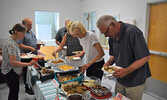 Host families, Rotary Club of Sioux Lookout members, and Rotary Canoe Trip students enjoyed a buffet dinner that featured flavours and dishes from around the world. - Jesse Bonello / Bulletin Photos