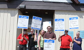 LCBO employees in Sioux Lookout, Hudson, and Pickle Lake (members of OPSEU Local 703) are among the more than 9000 LCBO (Liquor Control Board of Ontario) workers who have been on strike since 12:01 midnight, July 5.   Tim Brody  Bulletin Photo 