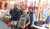 Legion golf tournament champions. From left: Titus Morris, Gene Duncan, Joven Briones, and Linda Magotte.   Timk Brody / Bulletin Photo 