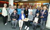 Legion Ladies Auxiliary members. Back from left: Marg Guadalupe, Edna Robertson, Linda Smith, Margaret Shultz, Vera Kameda-Lacroix, Martha Esterreicher, Colleen Carroll, Kristen Carroll-Howie, Brenda Agustin, Nicole Bradley, Sandra Lockhart, Marion Serson