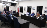 Rotary Club of Sioux Lookout representative Dick MacKenzie shares with members of Council the Rotary Club’s vision for Drew P. Jeffries Park. - Tim Brody / Bulletin Photo