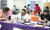 Participants at the Mother’s Day Tea and Paint event.    Tim Brody / Bulletin Photo
