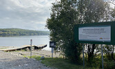 The Municipality of Sioux Lookout is urging caution at its boat launches due to low water levels. Pictured: The Municipal boat launch at West Point Cove.     Tim Brody / Bulletin Photo