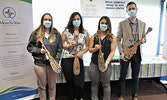 NOSM learners, from left:  Alison Lewis, Stephanie Stevens, Felicia Lotsios, and Joseph Boyle.          Photo courtesy Sioux Lookout Meno Ya Win Health Centre