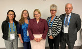 From left: Dr. Kit Young Hoon, Medical Officer of Health at NWHU; Trudy Sachowski, NWHU Board of Health member and alPHa Chair; Hon. Sylvia Jones, Minister of Health; Marilyn Herbacz, CEO at NWHU; Doug Lawrance, NWHU Board of Health Chair.   Photo courtes