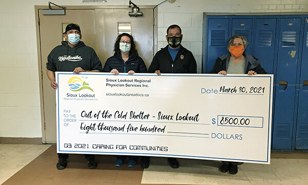 SLRPSI donates $8500 to Sioux Lookout Out of the Cold Shelter 