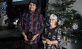 Braydon Fox receives the Canada World Studies Award.   Tim Brody / Bulletin Photo
