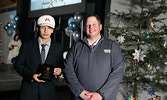  Damien Koostachin receives the Jr. Male Athlete Of the Year Award.  Tim Brody / Bulletin Photo