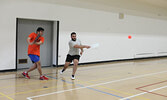 Nine players took part in the Winter Festival Pickleball Tournament at the Rec Centre on March 1.   Tim Brody / Bulletin Photo