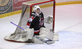 Presley Brohm was one of two goalies on the Queens that played during their season, which saw them play more than 50 games. - James Brohm / Submitted Photo