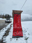 A small garden and public seating area in Hudson was also adorned with poppies.   Photo courtesy of Dorothy Broderick