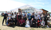 Visitors to Sioux Lookout’s Renaissance Fair pose for the camera. The event, which took place on Aug. 10 at Farlinger Park (town beach), was a new edition to Sioux Lookout’s annual Blueberry Festival. Event Coordinators Gabrielle Wesley and Michelle Disto