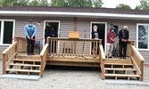 From left: Municipality of Sioux Lookout Acting Deputy Mayor Joe Cassidy, SLAAMB Board Member Mark Kakegamic, project consultant Terry Sakiyama of Central Culinary College of Canada, trainee Tristan Korobanik, and Keewaytinseh Future Training Corporation 