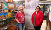 Sioux Lookout First Nations Health Authority (SLFNHA) is supporting the Sioux Lookout Food Bank with a donation of $13,200. From left: Amanda Landgraff, Manager, Sioux Lookout Food Bank and Sonia Isaac-Mann, President & CEO, SLFNHA. Photo courtesy Sio
