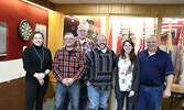 Legion executive members from left: Deb Roy, Kirk Drew, John Cole, Mark Kendall, General Manager Polly McCarty and Klaus Knorz. - Tim Brody / Bulletin Photo