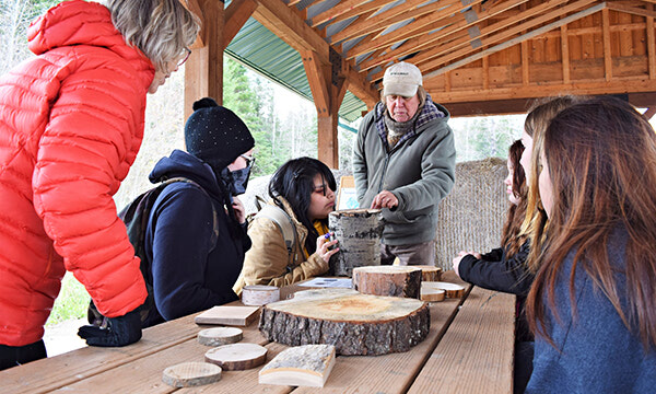 SNHS students explore boreal forest at Cedar Bay