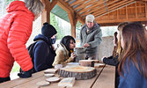 During their time at Cedar Bay, students learned how to identify different types of trees that are found in the boreal forest. - Jesse Bonello / Bulletin Photos