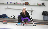 Lee-Anne Besselt lines up her shot.    Tim Brody / Bulletin Photo