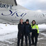 SkyCare medevac crew members from left: Caitlin Macgillivray, Jennifer Chwastyk and Ciara Brown on their first day working on a crew together. - Photo courtesy of SkyCare