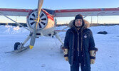 Kiiwetinoong MPP elect Sol Mamakwa with the plane he chartered during the provincial election campaign.   Submitted Phot 