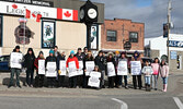 Education workers, supported by teachers who joined them in between classes, were on strike on Nov. 4 and again on Nov. 7.   Tim Brody / Bulletin Photo