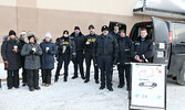 Representatives from First Step Women’s Shelter and the Sioux Lookout OPP Detachment were at Giant Tiger and Fresh Market Foods (pictured) this past Saturday accepting donations during this year’s Stuff A Cruiser initiative.   Tim Brody / Bulletin Photo