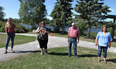 From left: Sioux Lookout Photography Group founding member Sarah Fraser, second place winner Ashley Cameron, Stuart Cummings, another founding member of the Sioux Lookout Photography Group and Sioux Lookout Chamber of Commerce President Katie Positano. - 