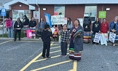 SWAC Elder Romaine Lyon performed a drum song, then participants marched through town chanting statements such as “We are women. We are men. Together we fight. Take Back The Night” and “We have the power. We have the right. The streets are ours. Take Back