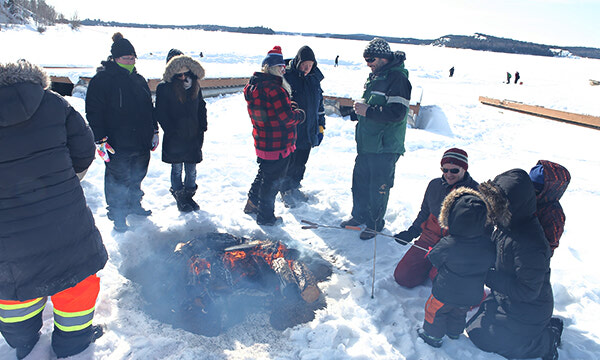 Family Day long weekend bonfire exemplifies community spirit