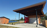 Several buildings at the Town Beach were vandalized with graffiti overnight between July 24 and July 25. Municipal staff worked diligently on the morning of July 25 to get the space cleaned up.   Tim Brody / Bulletin Photo