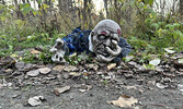 Ghastly sights met those brave enough to traverse the haunted trail during Boo at the Bay. Haunters posed for a group photo at the event’s conclusion.     Tim Brody / Bulletin Photo