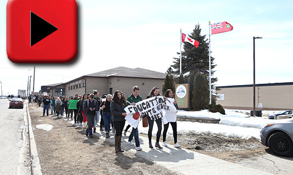 Sioux Lookout students stage walkout to protest potential education changes